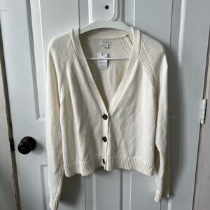 NWT Cozy Cream Button-Up Cardigan